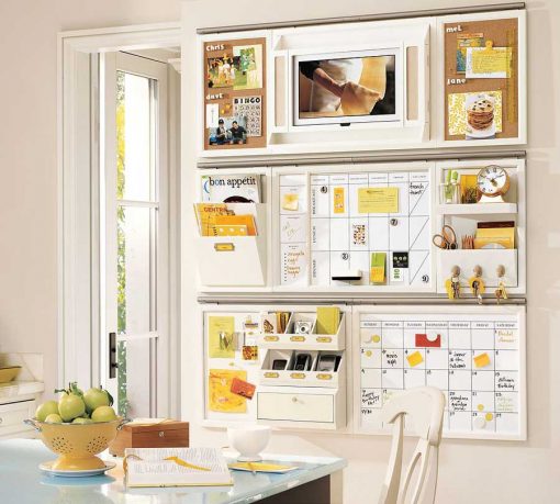 Beautiful White Wall Storage from Pottery Barn