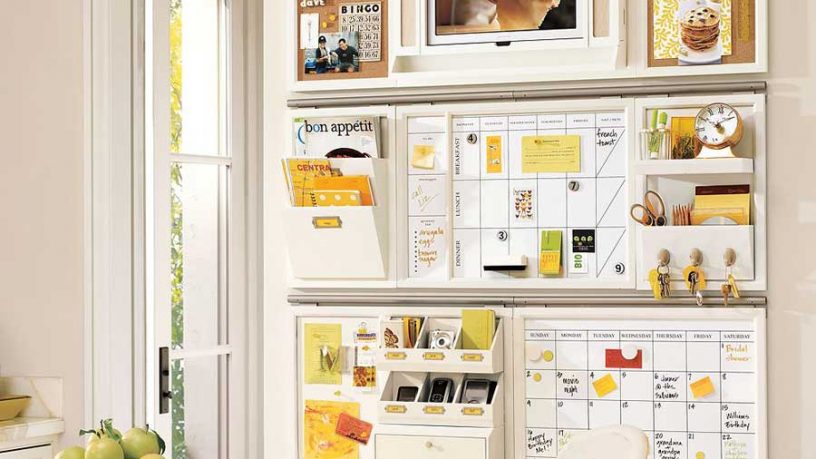 Beautiful White Wall Storage from Pottery Barn