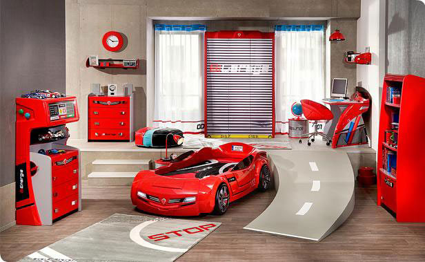 Car Racing Bedroom Furniture for Boys