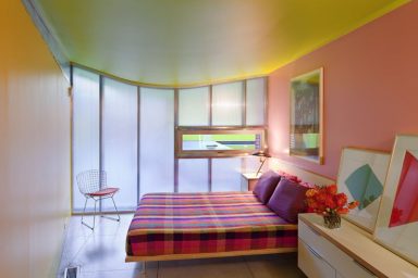 Colorful Main Bedroom with Nice Lighting