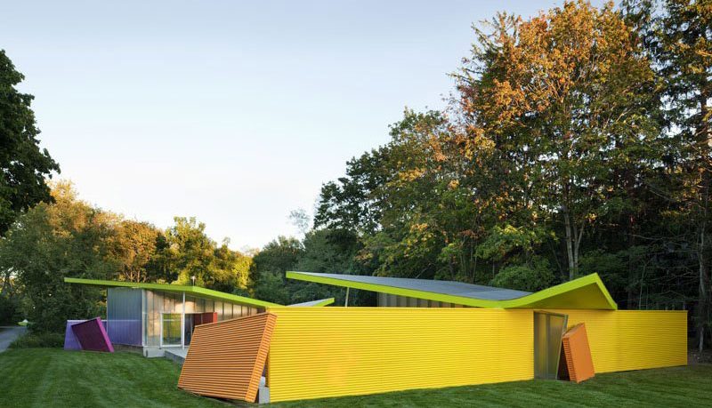 Colorful Shelter Island Pavilion Side View