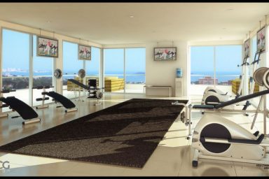 Cool Home Gym in Loft Design Ideas