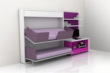 Cool Purple Teen Room Furniture for Small Bedroom by Clei
