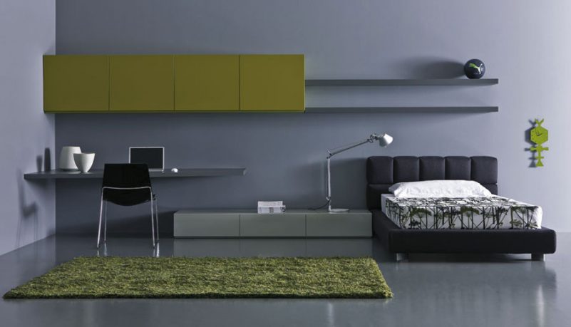 Dark Grey Teen Bedroom Design