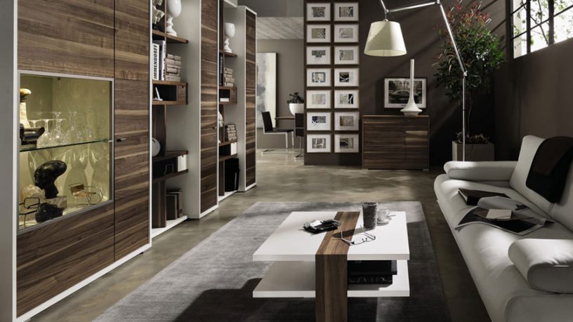 Dense Living Room Harken Back to Tradition with Natural Wooden Furniture