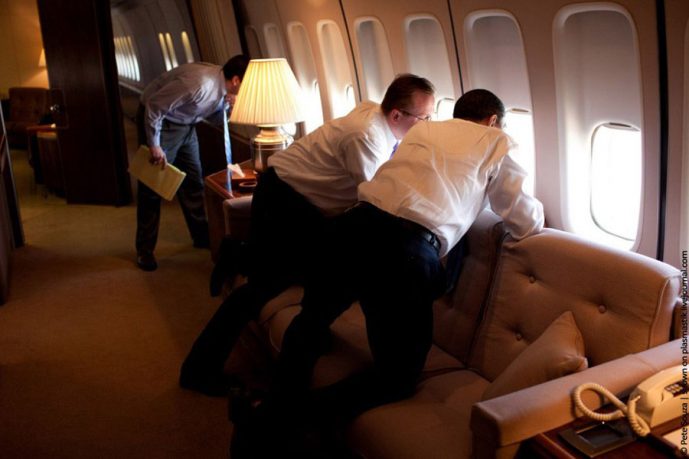 Enjoying the View Outside on Air Force One