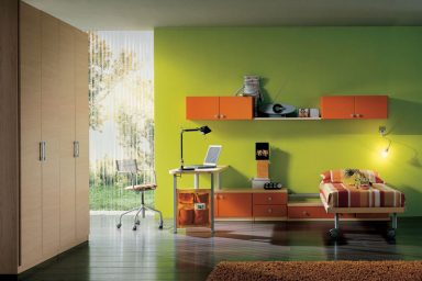 Fresh Green Color Childern Rooms