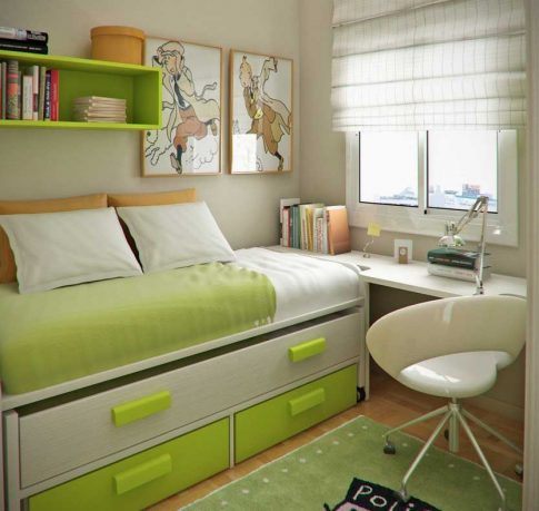 Fresh Green and Beige Workspace Decoration