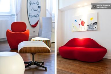 Funky Milan Red Furniture in Small Space