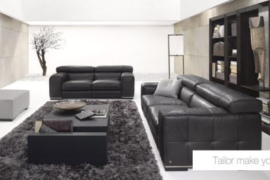 Glamours Living Room Leather Sofa Set