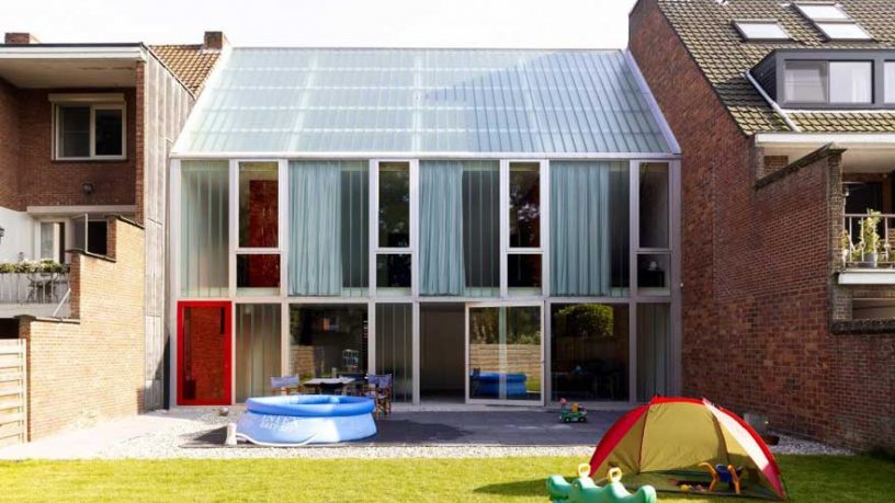 Glass Wall Garede Behind