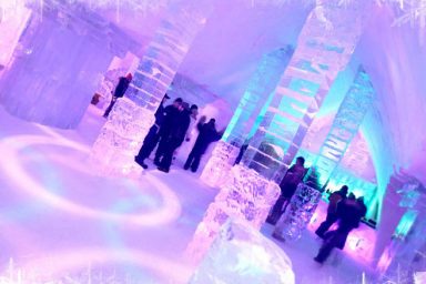 Great Lighting Ice Hotel Lobby