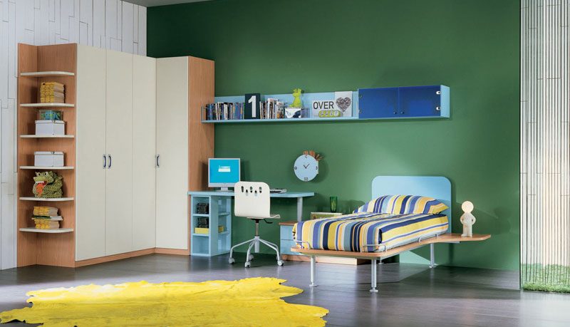 Green Color Bedroom for Childern 2011
