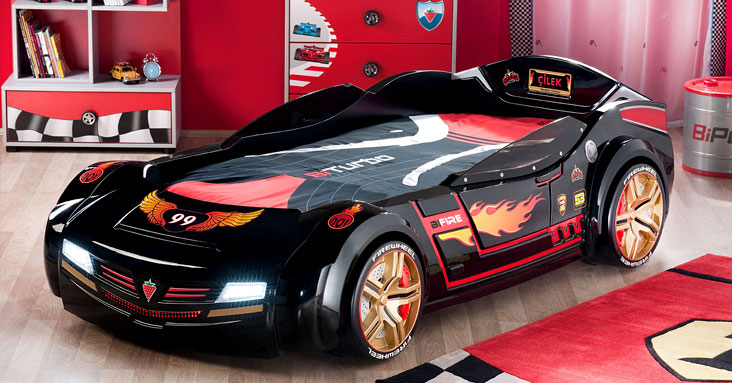 Hot Wheel Car Bed Design for Boys