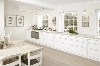Large Kitchen with Candle Dining Room