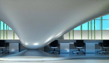 Lower Floor Workstations with Staircase Like Nail