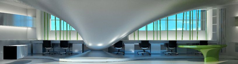 Lower Floor Workstations with Staircase Like Nail