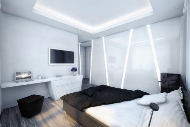 Luxurious White and Black Bedroom Design Ideas