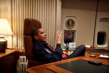 Main Desk Barack Obama President in Air Force One