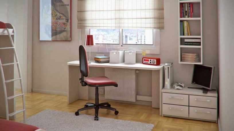 Minimalistic White and Wood Workspace Design