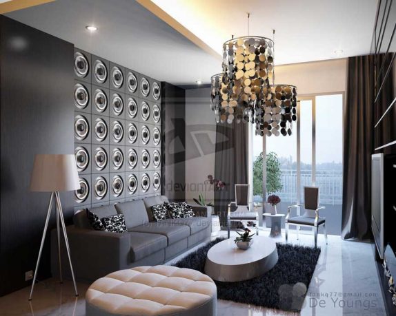 Modern Black Guest Living Room China Decor