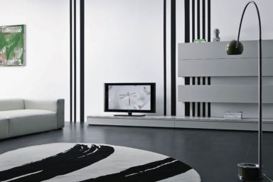 Modern Box Cabinet for LCD TV in Living Room
