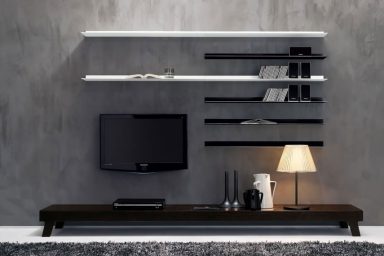 Minimalist Living Room with Modern Wall Units