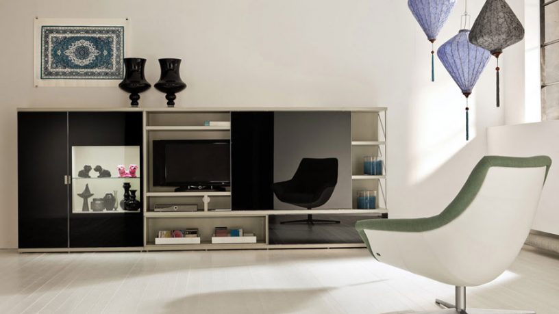 Modern White Living Room Displays Cultural Context