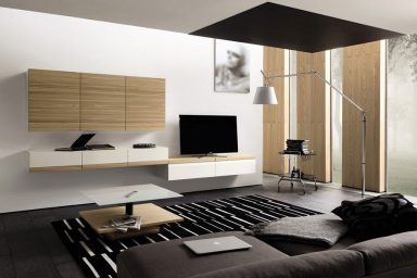 Modern and Masculine Living Room with Media Areas