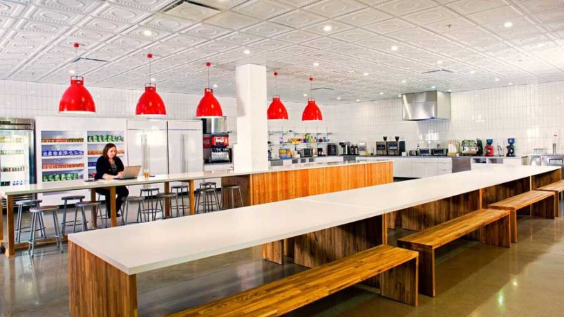New AOL Creative Office Cafetaria Benches