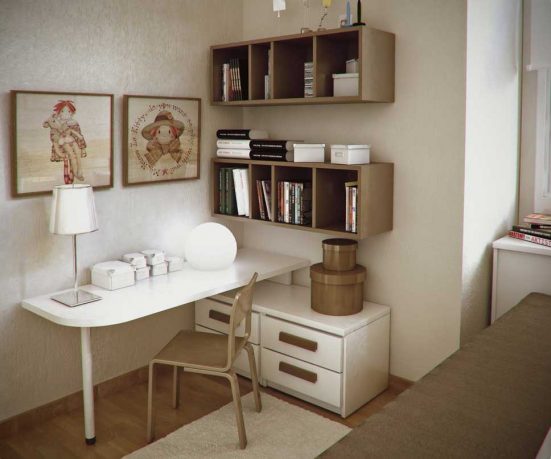 Modern and Beige Small Workspace Decor