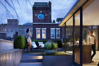 Rooftop Garden with Great Lighting