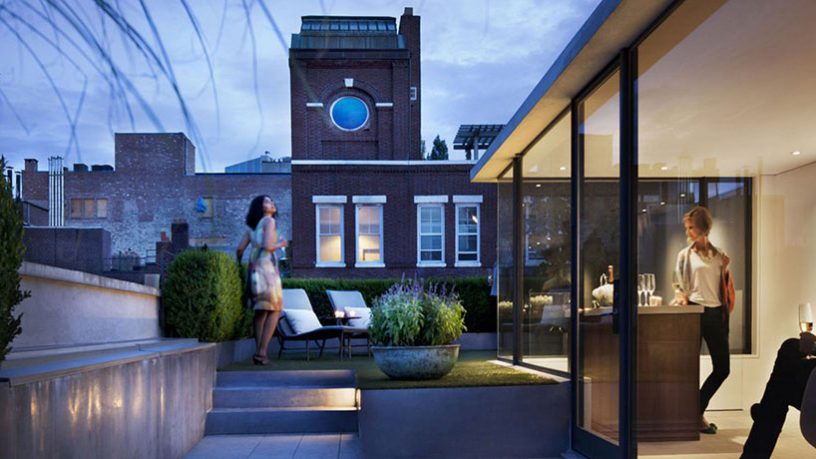 Rooftop Garden with Great Lighting
