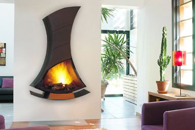 Unique Wall Fireplace Design