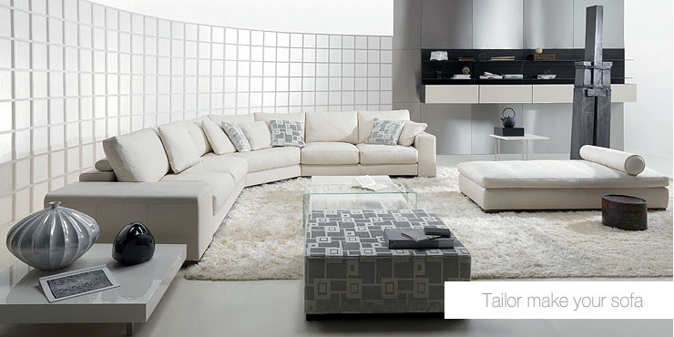 White Living Room with 3D Echo Square Wall