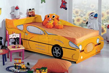 Yellow Car for Kids Bedroom Design