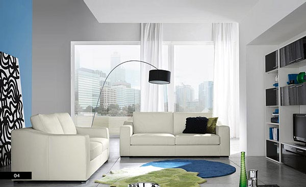 Beautiful Blue Walls Modern Furniture Sets