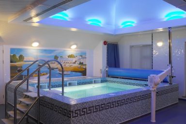 Blue Small Pool with Ceramic Tile Design