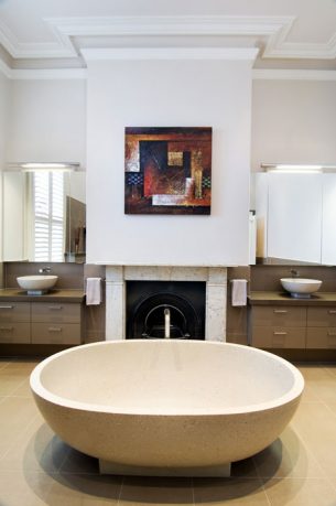 Brown Modern Ouval Bathub Design Ideas