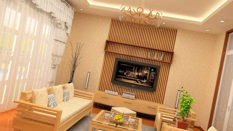 Contemporary Living Room Beige Color by Nguyen