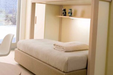 Cream Sliding Bunk Beds Design Ideas