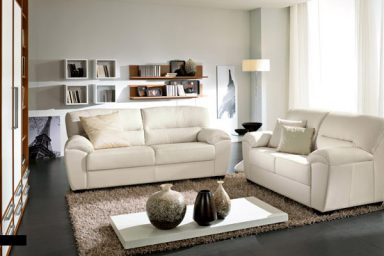 Dark Floors and Neutral Furniture in Living Room Ideas
