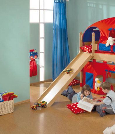 Ergonomic Kids Room with Loft Bed and Slide Kids