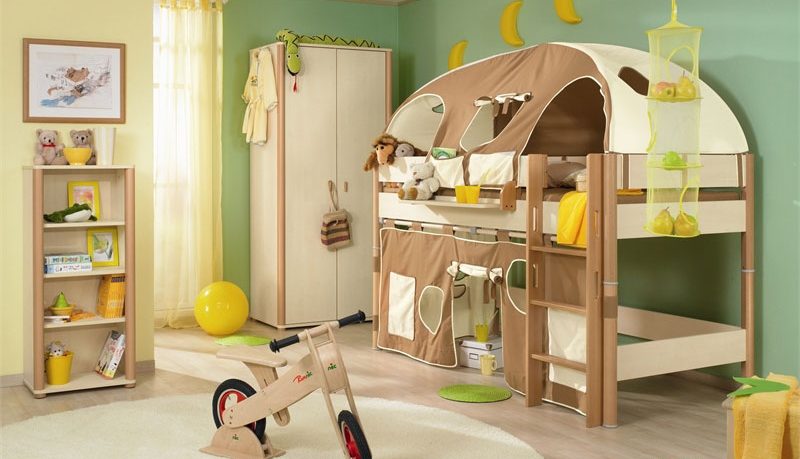 Functional Kids Room with Play Tent Bunk Beds for Kids