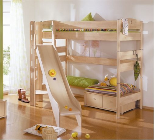 Funy Play Bunk Beds with Kids slide