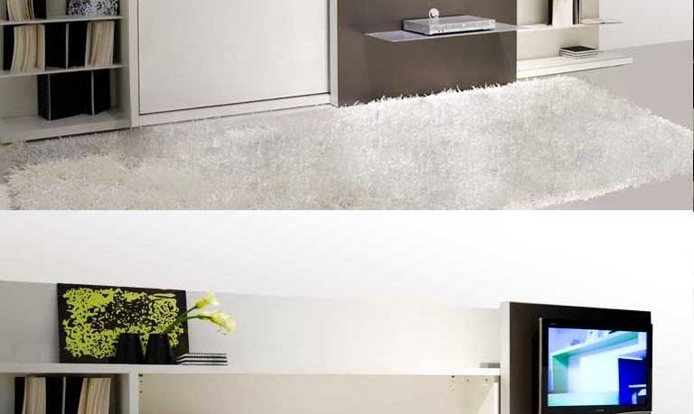 Hidden Wall Sofa Bed in Modern Living Room