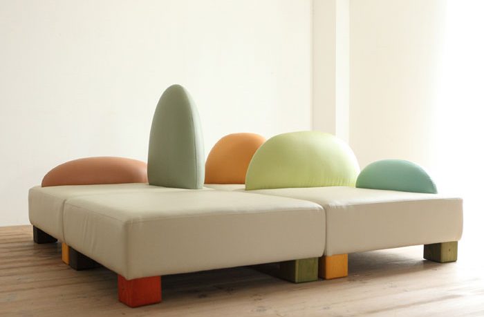 Large Sofa for Kids Plat Room with Pop Color