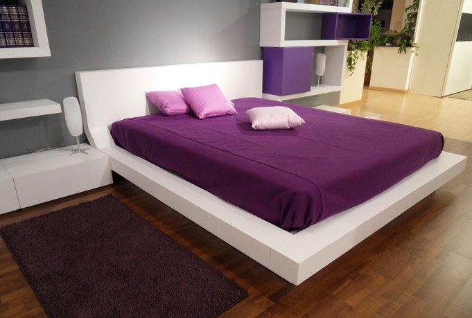 Modern White and Purple Bedroom Design Ideas