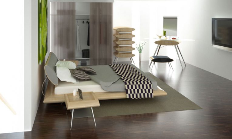 Modern and Elegant Bedrooms by with Black and White Patterned Cover