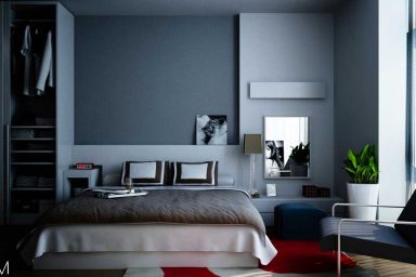 Romantic Dark Bedroom Design by Nguyen